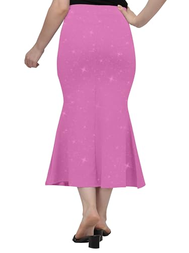 Image of Mehrang Stretchable Shimmer Saree Shapewear Petticoat for Women, Skirts for Women,Shape Wear Dress for Saree