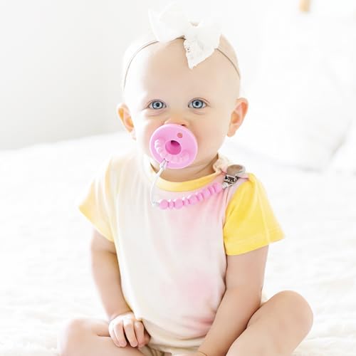 Image of Ryan & Rose Cutie PAT Pacifier Teether 10 Pack Assorted Colors (Whimsy (Girl), Stage 1)