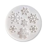 1 Pcs Christmas Chocolate Silicone Molds Snowflake Shape Non-Stick Round Baking Molds for Mini Cake Chocolate Fondant Pudding Jelly Mousse Muffin Top Dessert Making