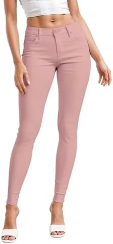 Hybrid & Company Womens Hyper Ultra Stretch Comfy Skinny Leg Work Casual Pants P44876SK Dusty Rose M