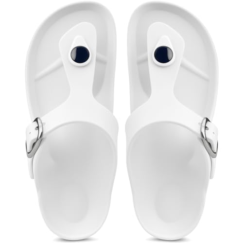 Image of ORTHO JOY Orthopedic Arch Support Sandals for Women - Comfort Slip-On Toe Post Slides with Adjustable Strap & Cushion Sole