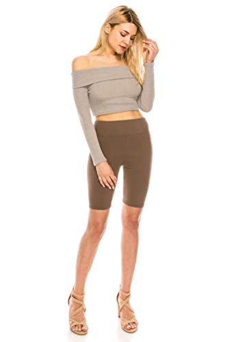 Image of ALWAYS Women's High Waist Bike Shorts - Athletic Workout Tummy Control Stretch Running Yoga Pants