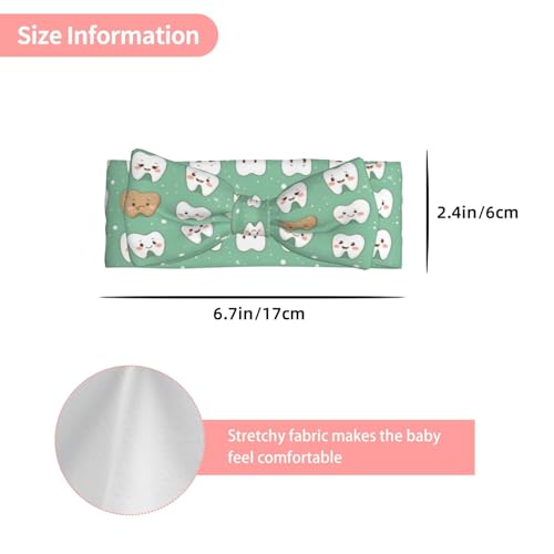 Bright Cute Teeth Print Baby Girl Bows Headbands Baby Girls Newborn Headbands Infant Toddlers 0-6 Months3