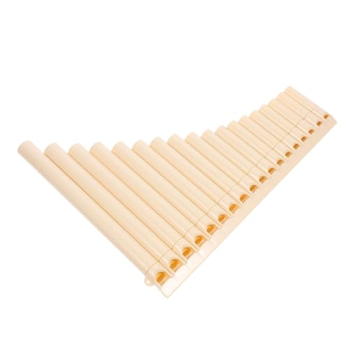 VANZACK 1 Set Portable Pipe Educational Pan Flute for Beginners Beige School Musical Instrument for Developing Music Skills and Hand Eye Coordination