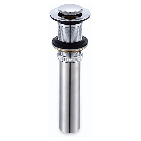 Decor Star PU-003-TC-V2 1 1/2" Bathroom Faucet Vessel Vanity Sink Pop Up Drain Stopper Without Overflow Chrome Cover