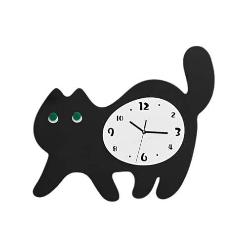 Horloge silencieuse chat mignon design créatif pour animer les murs de la cuisine