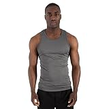 SMILODOX Herren Tank Top Damien - Shaped Fit ärmelloses Oberteil mit Rundhals, Größe:S, Color:Anthrazit