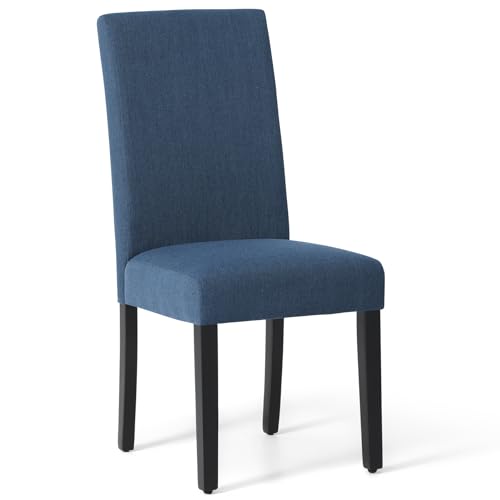 Costaelm Fabric Dining Chair, Upholstered Dining Chair for Kitchen Room, Kitchen Side Mid Century Modern Room for Bedroom, Blue