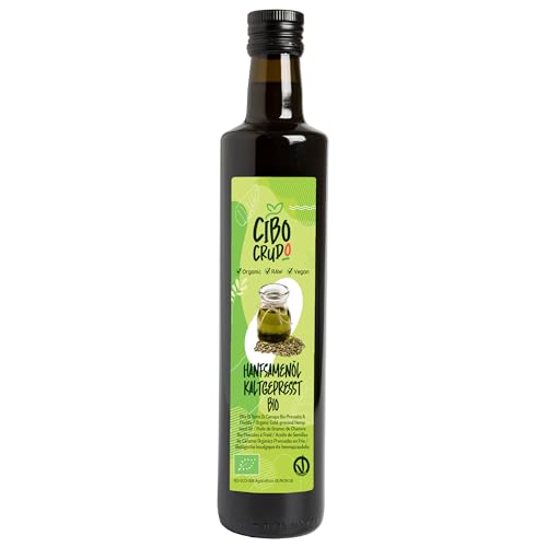 Hanföl Bio Kaltgepresst und Rein - 250ml. Hanfoel Hoher Anteil an Omega 3 6 9 Fettsäuren. Hanfsamenöl zum Kochen von Gesicht oder Dressing. Organic Hemp Seed Oil.