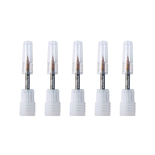 Image of Tools Micro Carving End Mill, DLC Coating,Carbide Square End Mill for Aluminum, Copper, Composite Materials,4mm Shank 2 Flute (D0.6-50L,5PCS)