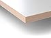 Produktbild Modulor Holz Tischplatte in 1,9 x 80 x 160 cm mit Kern aus Spanplatte, Platte für Arbeitstisch, mit Buche-Umleimer und Laminatbeschichtung, weiß geperlt