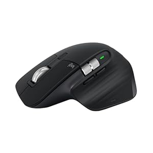 Logitech MX Master 3S – Wireless Performance Mouse with Ultra-fast Scrolling, Ergo, 8K DPI, Track on Glass, Quiet Clicks, USB-C, Bluetooth, Windows, Linux, Chrome – Graphite