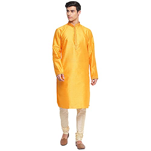 Image of Sanwara Men's Silk Relaxed Kurta