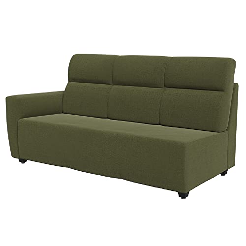 Image of Wakefit Sofa Set | 3 Year Warranty | Sofa 3 Seater, 3 Seater Sofa for Living Room, Wooden Sofa Set, 3 Seater + Right Aligned, Sofa for Living Room - Belize(Reflection : Green)