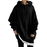 [1/2plus] [ニブンノイチプラス] パーカー ジップ アップ 薄手 裏 起毛 無地 カーディガン レディース (L, 黒)