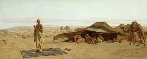 Cuadro La preghiera della sera in Occidente de Frederick Goodall póster lienzo 60x90