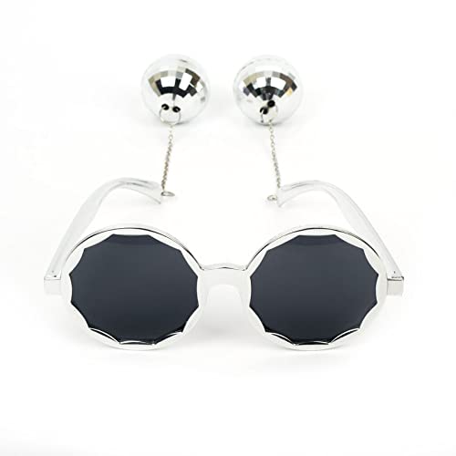Silver Side Balls Party Goggles For Birthday, Bachelorette, New Year Party, Funny Novelty Party Glasses, Eye Mask, Eye Wear Party Goggles, Props, Cocktail