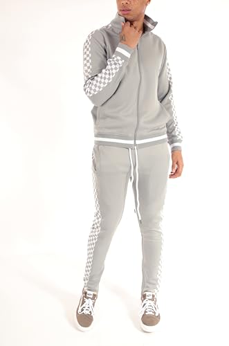 Image of SCREENSHOT-TRACK JACKET Mens Urban Hip Hop Premium Track Jacket - Slim Fit Side Taping Sportswear Urbanwear Streetwear Top