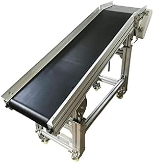 TECHTONGDA PVC Flat and Incline Conveyor Belt Systems for Industrial Transport Aluminium Alloy Frame Conveyor Length 59inch Belt Width 11.8inch