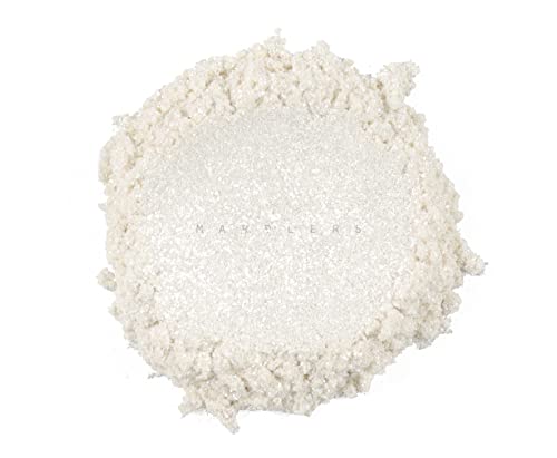 Marblers Mica Powder Colorant [Snow Pearl] 3Oz (85G) | Cosmetic | Epoxy Resin Pigment | Dye | Non-Toxic, Vegan, Cruelty-Free | Lip Gloss, Nails, Body Butter | Bath Bomb, Candle & Soap Making #TOP1