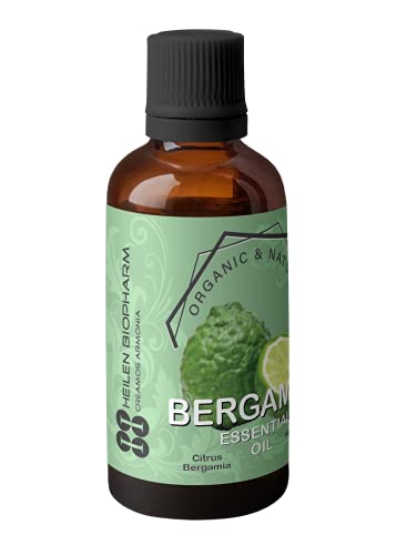 Image of Heilen Biopharm Food Grade Edible Bergamot Essential Oil For Skin Nourishment, Anti-Acne, Anti-Wrinkle - 100 mL Bottle Pack of 1