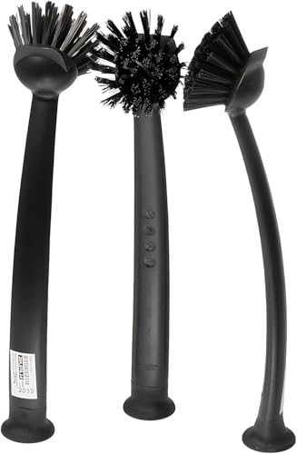 IKEA Rinnig Spülbürste, Dunkelgrau, 3 Stück im Set