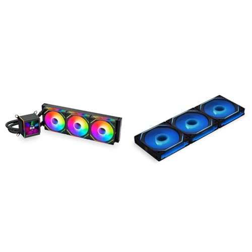 Lian Li Galahad II LCD 360 AIO CPU Liquid Cooler with SL Infinity Fans Black - GA2ALCD36INB.US &amp; UNI Fan SL-Infinity 120 RGB Triple Pack Black with Controller - UF-SLIN120-3B