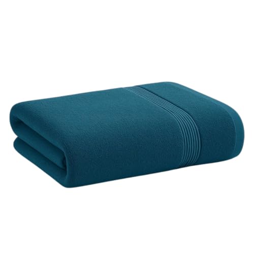 Image of Diamond Tex Extra Large Bath Sheet 80 x 140 cm, 600 GSM 100% Egyptian Cotton, Soft & Absorbent Luxury Bath Towel, Jumbo Size for Home, Spa & Hotel, Blue Lagoon, 1