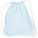 vanVerden - Turnbeutel aus Baumwolle - Baby-Blau blanko/unbedruckt - Blauer Stoff-Beutel mit Kordelzug Verschluss