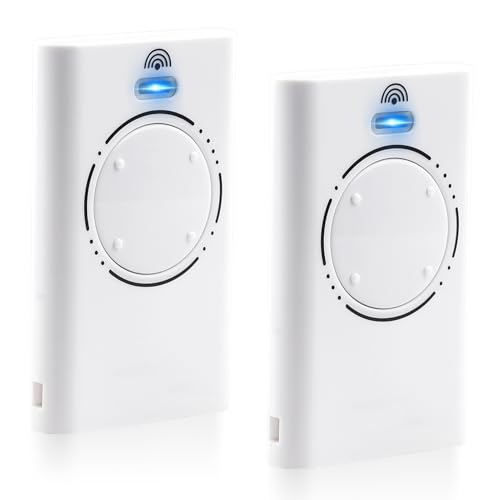 2 Mandos a Distancia 868 MHz Universal para Puerta de Garaje Compatible con FAAC XT2 868 SLH LR, XT4 868 SLH LR, DL2 868 SLH, T2/T4 868 SLH, 4 Canales, Alcance Largo, Fácil Clonación