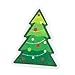 WeiLaiKeQi Print Dishcloth Cotton Dishwashing Cloth Cleaning Sponge Christmas Dishcloth for Kitchen, Christmas Tree