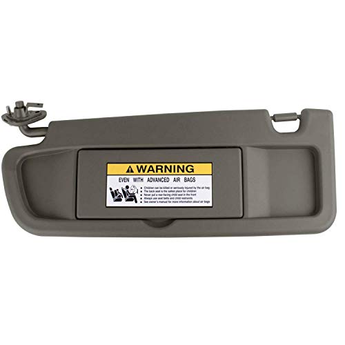 SAILEAD Left Driver Side Sun Visor Compatible with Honda Civic 83280-SNA-A01ZA 2006 2007 2008 2009 2010 2011 Sun Visor Assembly (Atlas Gray)