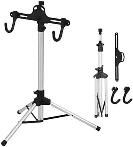 Soporte de reparación de bicicletas, soporte ligero de aleación de aluminio ajustable para mantenimiento de bicicletas de montaña y carretera