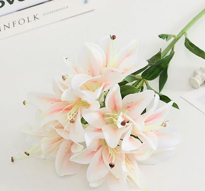 Daily Treasures Lot de 30 têtes de fleurs de lys artificielles