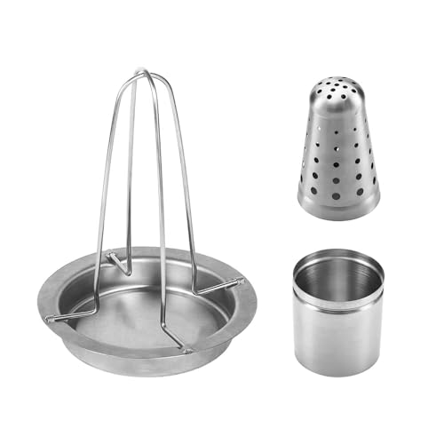 Grille à poulet 17,5 x 24 cm avec support vertical pour cuisson uniforme - 4