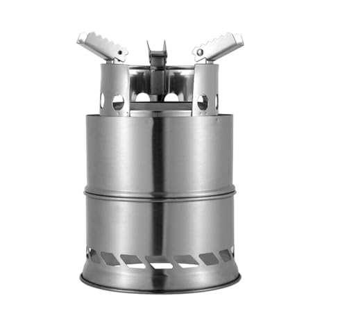 Hoguera sin humo con soporte, portátil, de acero inoxidable, hoguera de leña para exteriores, patio, camping, grande