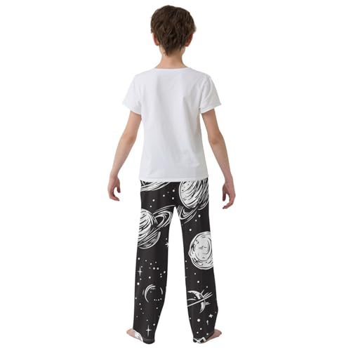 ZZXXB Planets Star Boys Long Pants Soft Trousers Elastic Waist Kids Lounge Bottoms with Pockets S-XL3
