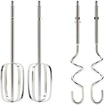 Kenwood Hand Mixer,Electric Whisk, 5 Speeds, Stainless Steel Kneaders and Beaters for Durability and Strength, 450 W, HMP30.A0SI, White