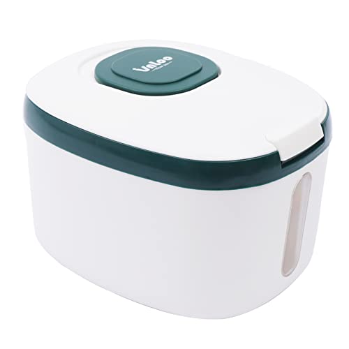 POTYYH Reisbehälter - 5kg Küche Aufbewahrungsbox mit Deckel, Luftdicht Getreidebehälter mit Messbecher, Vorratsbehälter für Getreide Hülsenfrüchte und Mehl