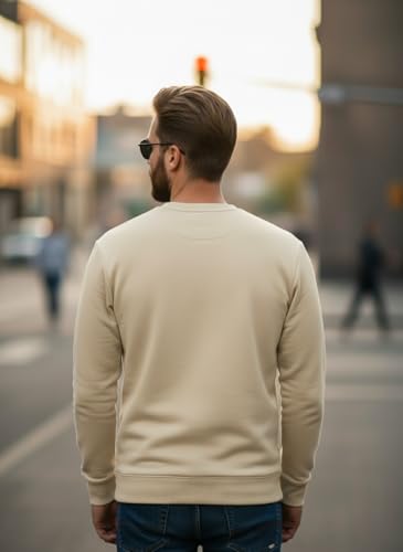 Image of Mack Jonney Men Regular Fit Fleece ||Black||Round Neck Solid||Sweatshirt-JM3911