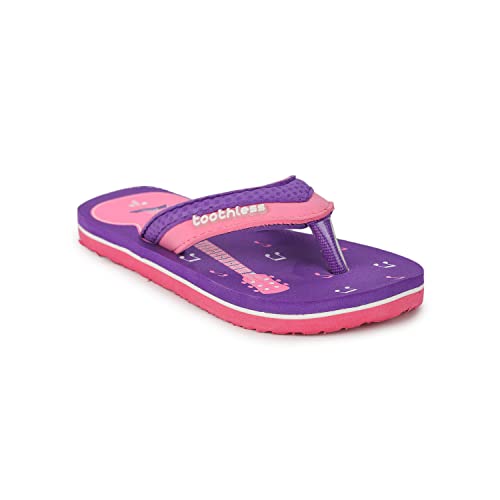 Image of toothless Kids Girls Purple & Pink Flip-Flops Slipper