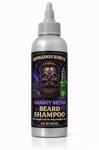 Image of Beard Shampoo - Beard Wash That Actually Softens and Conditions, Dandruff & Itch Control, One Bottle Lasts 3-4 Months, Sulfate Free & Paraben Free, Aloe & Apple Cider Vinegar (Naughty Nectar)