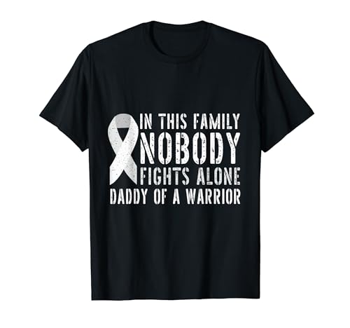 Daddy of a Warrior Family Matching Lung Cancer Maglietta