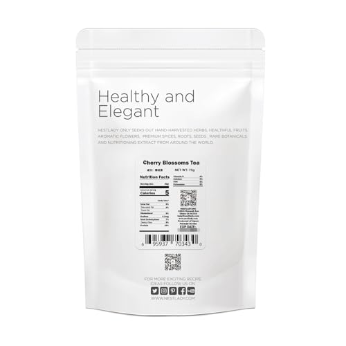 NESTLADY Edible Salt Pickled Sakura, Pickled Sakura Cherry Blossoms 75g