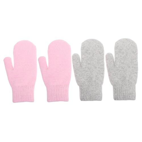 Guantes de pareja Gatuida, 2 pares de punto grueso para protegerse del frío invernal en exterior