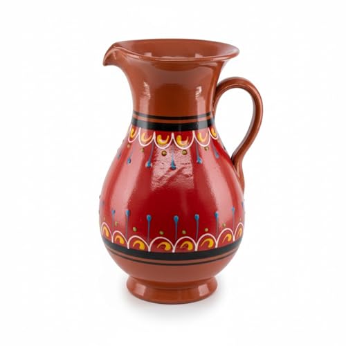 Cactus Canyon Ceramics Spanish Terracotta 2 Quart Pitcher, Red