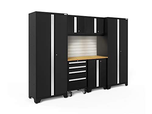 NewAge Products Bold Series Black 7 Piece Set, Garage Cabinets, 63060