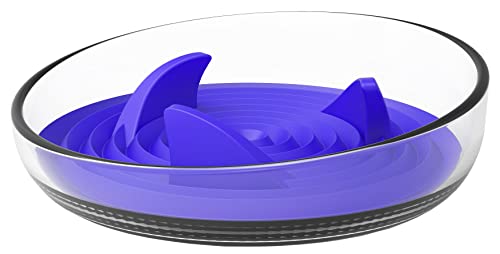 Pet Life ® 'Cirlicue' Shark Fin Shaped Modern Slow Feeding Pet Bowl