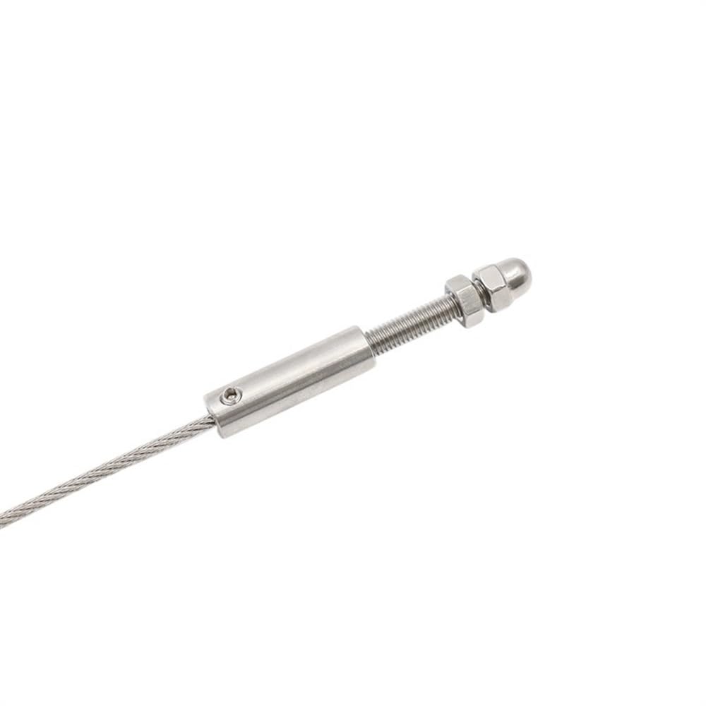 Morsetti Per Fune 32 PZ Cavo Ringhiera Fune Metallica 3mm 1/8 ''Filettato Tensionamento Terminale Morsetto a Croce con Vite Bulloni