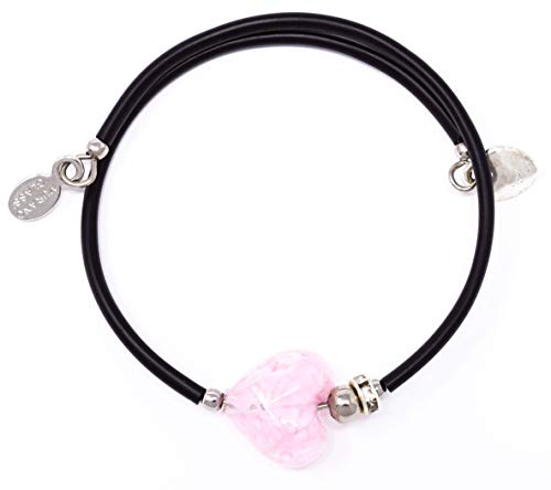 Original Murano Glass Bracelet Handmade In Italy Memory Wire Lampwork Beads